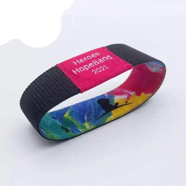 Custom Logo Elastic RFID Wristband Bracelets for Events - 2