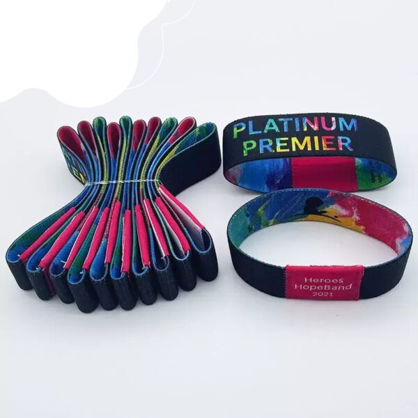 Custom Logo Elastic RFID Wristband Bracelets for Events - 2