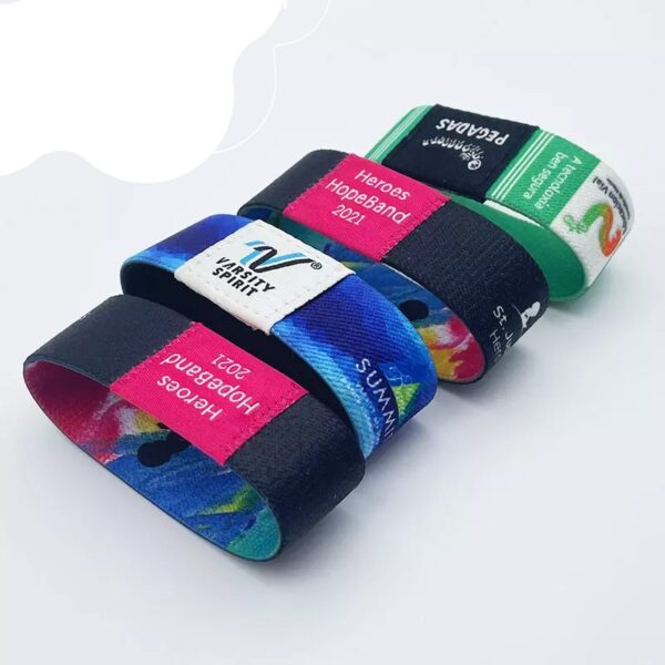 Custom Logo Elastic RFID Wristband Bracelets for Events - 2